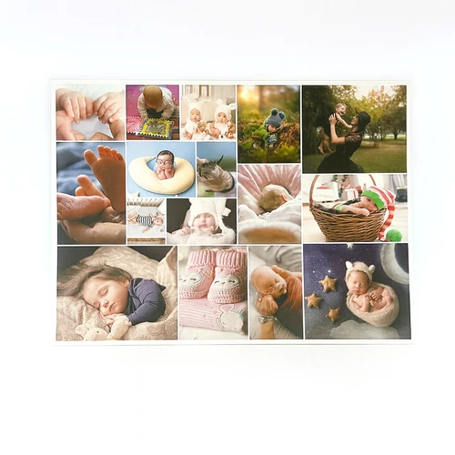 Photo collage on foam board: front view