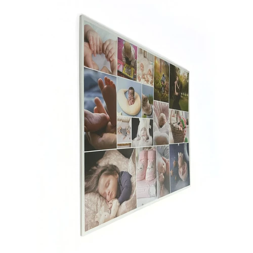 Photo collage on foam board: full view